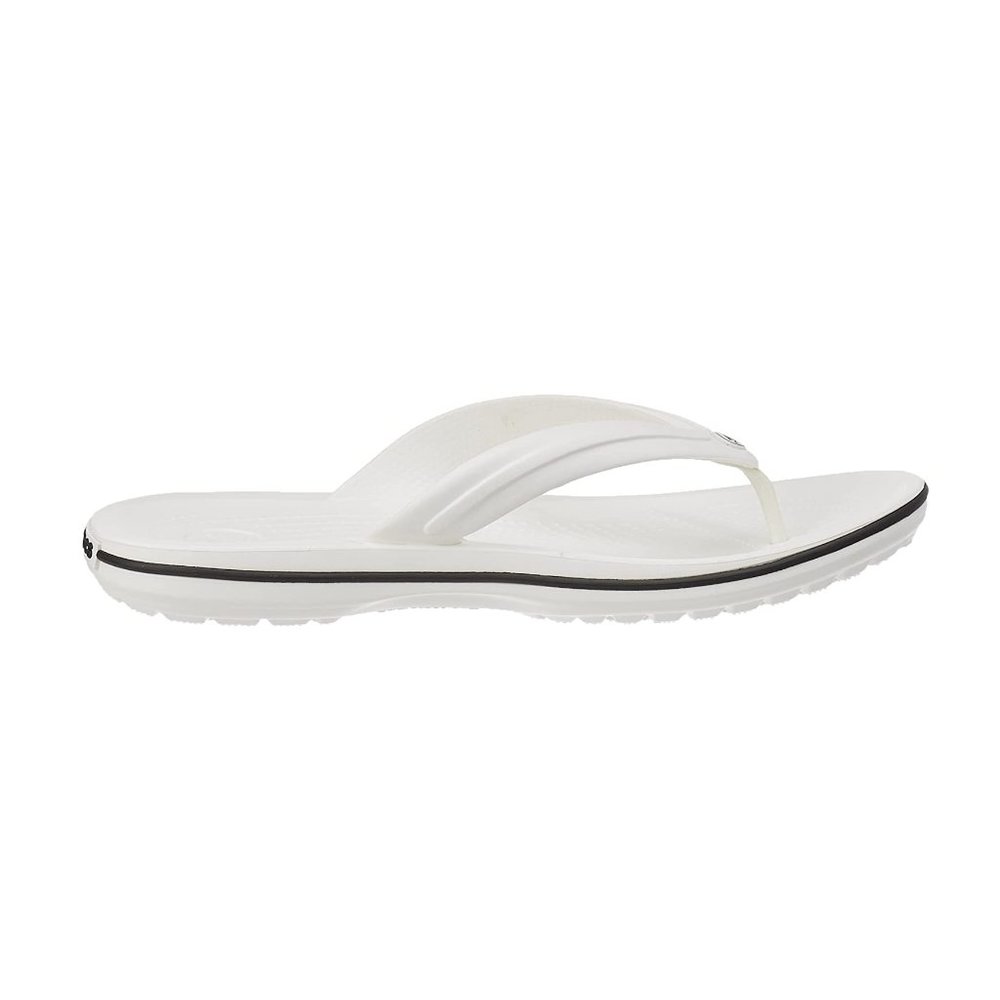 NEW CROCS CROCBAND UNISEX FLIP FLOP SANDAL WHITE/BLACK SIZE M11 - Picture 3 of 5